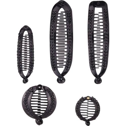 Black Rice Ears Diamond Ponytail Clip Women Hair Accessories Hairpin Korean Fashion Plastic Banana Clip Hair Comb Hot Style