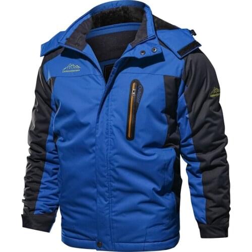 Winter Men Fleece Thick Warm Hooded Coat Casual Waterproof Windbreaker New Oversize S-8XL Travel Outdoor 2022