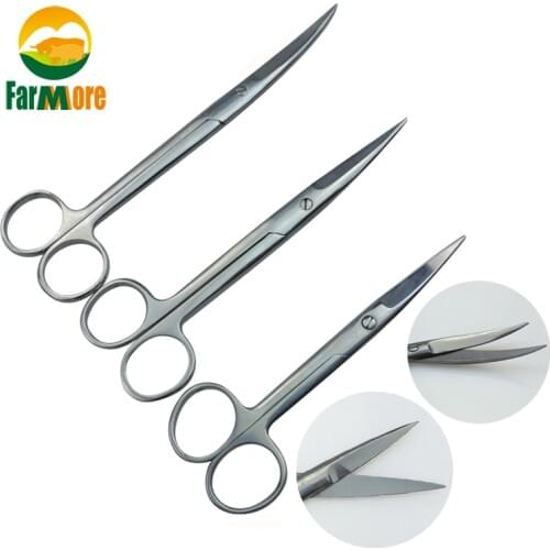 1 Pcs Veterinary Surgical Scissors 7"/6.3"/5.5" Stainless Steel Household Scissors Veterinary Instruments Outdoor Survial Tool