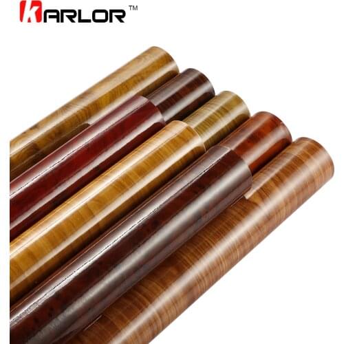 30*100cm Glossy Wood Grain Pvc Vinyl Film Car Internal Decoration Sticker Wrap Waterproof Wood Grain Textured Decal Car Styling