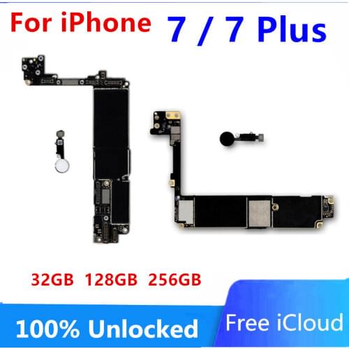 For iphone 7 Motherboard 7P 8 8P 6 6P 6S Plus Original Unlock Full CHips Logic boards Without Touch ID Support IOS Update 4G LLA