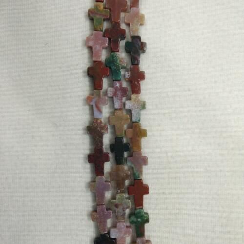 2016 Fashion natural india onyx cross charms beads For DIY necklace jewelry making 48pcs/lot wholesale free shipping
