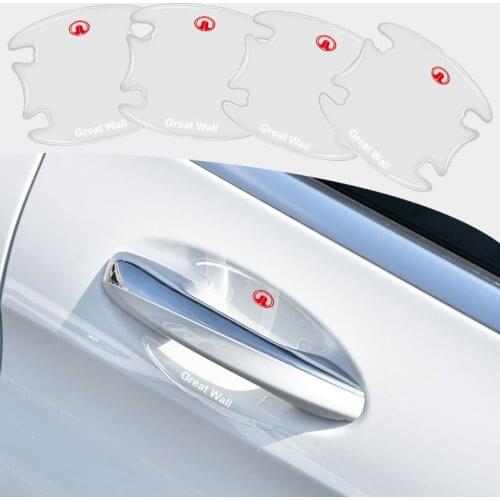 4pcs Car Door Handle Emblem Sticker For Great Wall Hover H3 H5 M4 Poer Pao Voleex C30 Wingle 5 Florid Car Accessories Interior