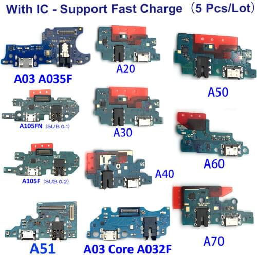 5pcs/lots Original USB Charging Dock Port Connecto For Samsung Galaxy A80 A70 A60 A50 A40 A30 A20 A10 A202F A7 A9 2018 A750 A920