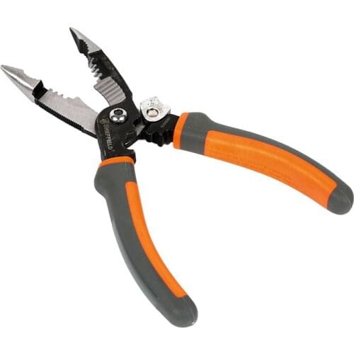 5 in 1 multifunctional electricians pointed nose pliers 8" strip stripping wire cutting and crimping