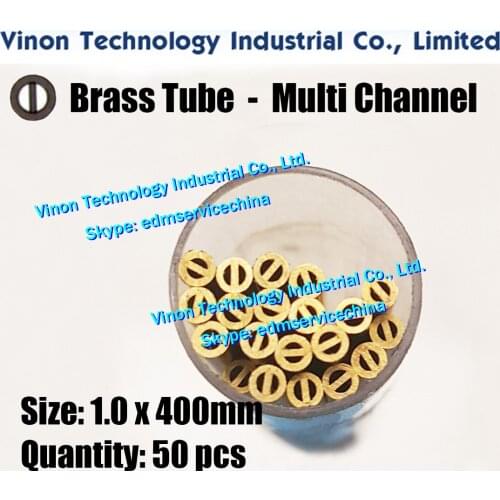 50pcs) 1.0x400MM Brass Tube Multi-Channel, Brass EDM Tubing Dia. 1.0mm Length 400mm,Brass Electrode Tube Multihole EDM DRILLING