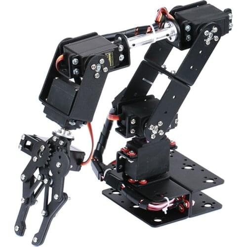 6DOF Aluminium Robot Arm Manipulator Mechanical Clamp Claw Basic Kit MG996R DS3115 Servo Bracket Arduino Robotic Education