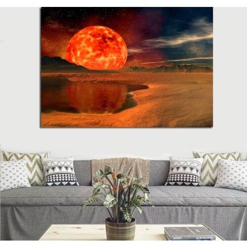 Canvas Painting Sunrise Art Posters and Prints Wall Art Pictures Living Room Scandinavian Seascape Home Decor Cuadros