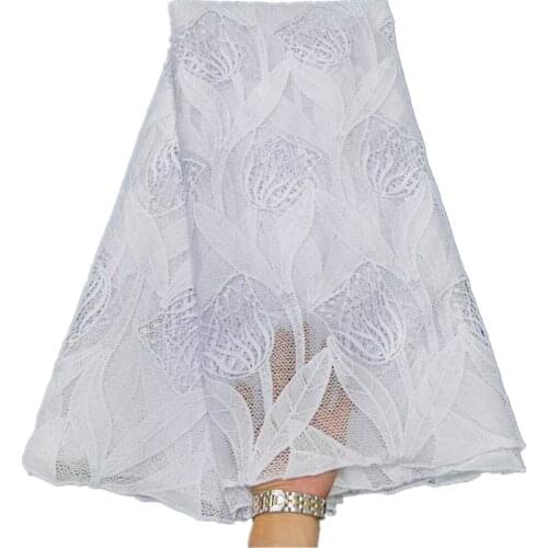 Guipure Lace Cord Lace Embroiderey African Cord Lace 2021 High Quality Nigeria Lace Fabric For Wedding Dress Sewing qx66-526