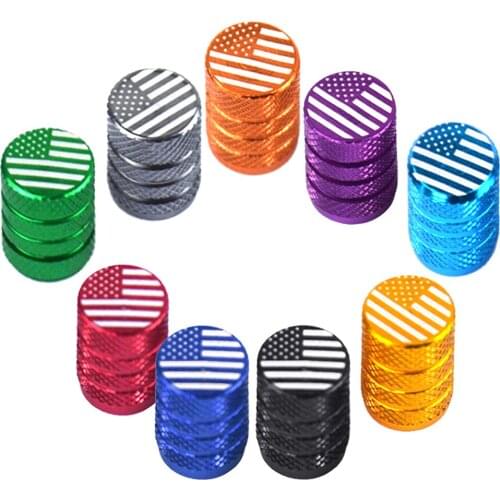 4pcs Car Schrader Valve Cap Anti-Rust Leakproof Bike American Valve Dust Cover