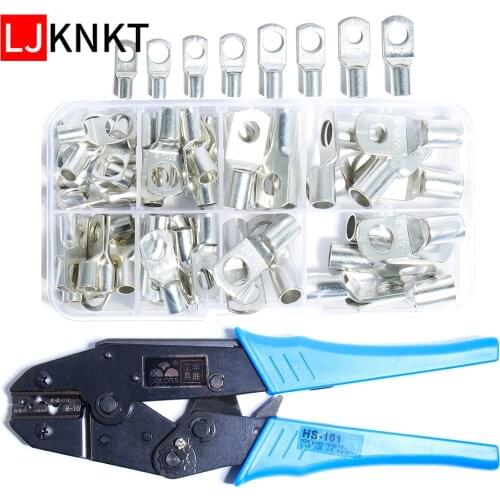 Copper Bare Cable Terminals elding SC Tube Seal Battery Connector Crimping plier insulated HS-101 tool plug spring Electric Cold
