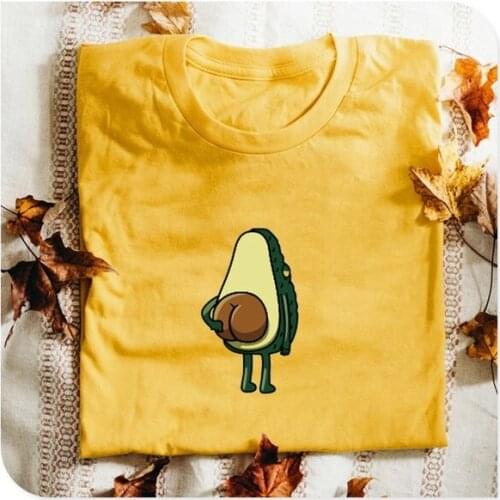 Avocado cute graphic women fashion pure cotton casual young hipste grunge tumblr kawaii t shirt street style vintage tees tops