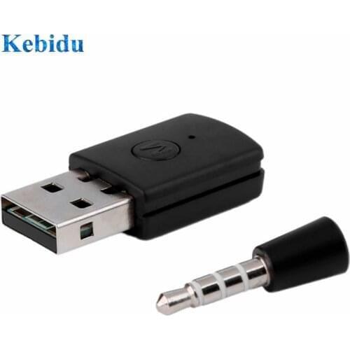 Kebidu Mini Bluetooth dongle usb adapter for Bluetooth 4.0+EDR 3.5mm USB Adapter for PS4 Stable Performance Bluetooth Earphone