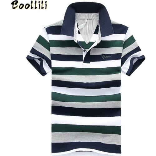Camisa Men Polo Shirt 2020 Casual Striped Slim short sleeves ASIAN SIZE M-4XL Summer