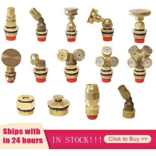 Misting Nozzle Hose Connector Brass Atomizing Sprayer Fitting Nebulizer Water Sprinklers Heads Garden Irrigatio Home Garden