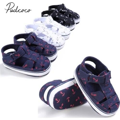 2018 Brand New Newborn Infant Baby Girls Boys Summer Casual Sandal Shoes 2 Style Cotton Print Cool Soft Baby Shoes 0-18M