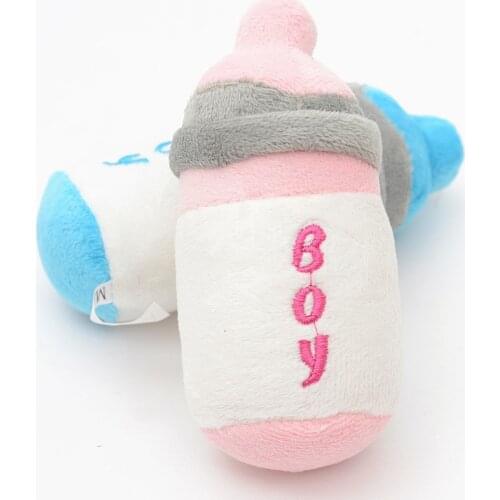 Cat Dog Sound Plush Toys Milk Bottle Puppy Pet Chew toy Squeak Dog Teeth Cleaning For Dogs Puppy Screaming Dogs Toy