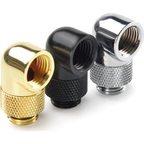 Right Angled 90 Degree Fitting Rotation Adapter Elbow Rotary Joint For PC Water Cooling
