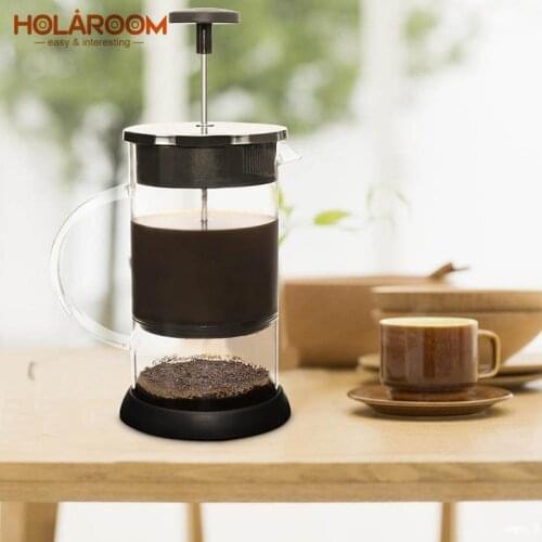 Practical Borosilicate Glass Coffee Maker Kettle Durable French Press Coffee Pot Multifunctional Coffee Carafe Teapot Coffeeware