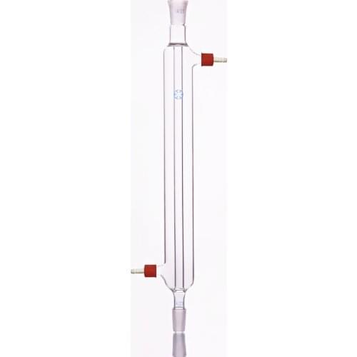 Straight Condenser Liebig with fused inner tube 80mm/100mm/120mm/150mm/180mm/200mm/250mm,Removable small nozzle joint 14/23