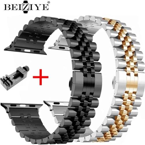 Stainless Steel Strap For Apple Watch band 38mm 42mm 40mm 44mm Metal Watchband For Apple Watch Band 6 SE 5 4 3 2 1 Link Bracelet