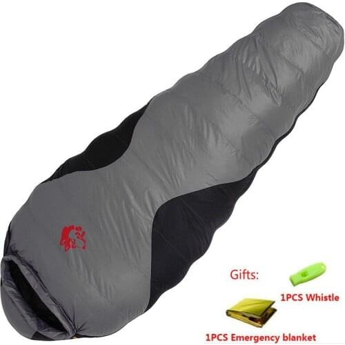 Jungle King CY660 1500G Mummy Cotton Models Ultralight Adult Outdoor Down Sleeping Bag Thick Leisure Camping Winter Sleeping Bag