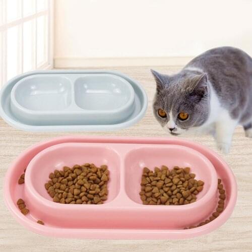 Cat Dog Thicken Double Pet Bowls Feeding and Drinking Bowls Food Water Feeder for Dog Puppy Cats Pets Supplies Feeding Dishes