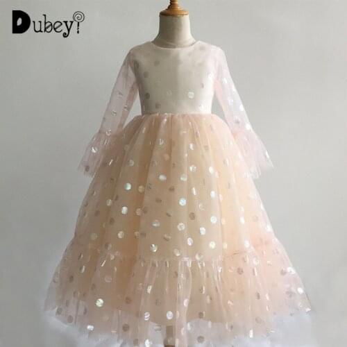 Girl Champagne Formal Gown Teenage Girl Princess Dress with Sparkle Dot Ball Gowns Elegant Evening Prom Dress Fluffy Dresses