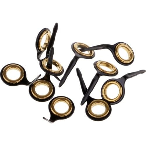 10pcs Stainless Steel Fishing Rod Guides for Squid Goby Blackhead Fishing