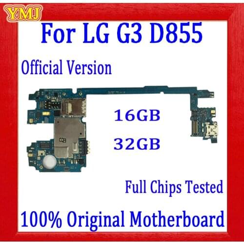 16gb/32gb with Full Chips for LG G3 D855 Motherboard,100% Original unlocked for LG G3 D855 Logic board,good tested,Free Shipping