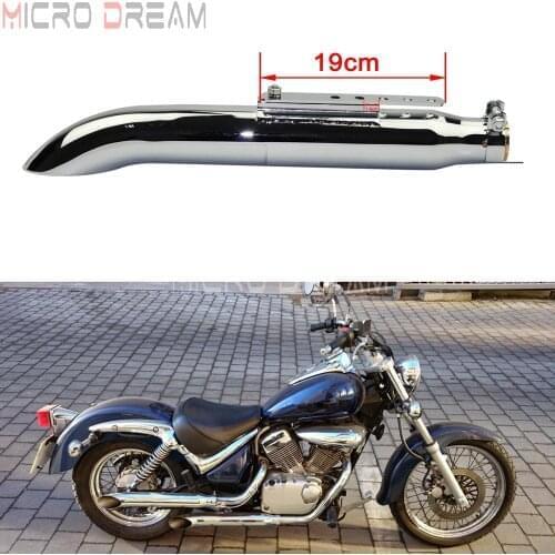 2pcs Chrome Motorcycles Muffler Slash Cut Exhuast Pipe Cafe Racer Tapered Silencer 1-3/8'' 1-1/2'' 1-5/8'' 1-3/4'' Universal
