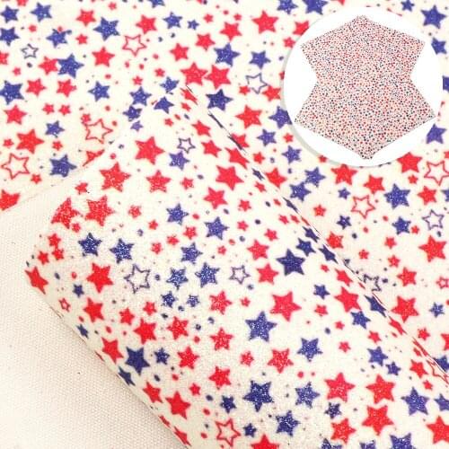 David accessories 20*33cm Fruit July 4th Fine Glitter Faux Synthetic Leather Printed Patchwork For Hair Bow Bags DIY,c11239