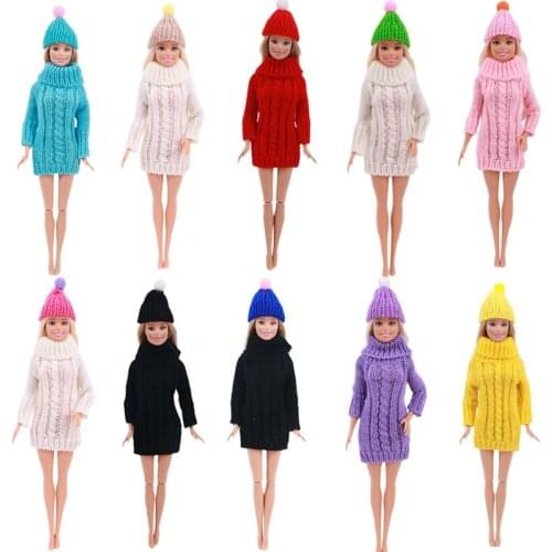 Doll Accessories Warm Winter Hats For Barbies Headwear Hairwear Woven Knitting Hat For 1/6 BJD Doll(Clothes are not included)