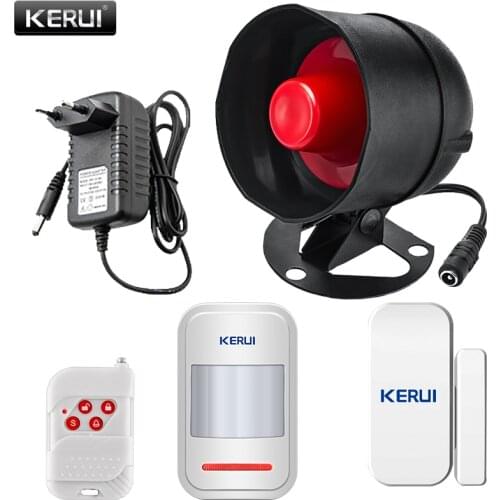 KERUI Home Security Alarm System Wireless Connections 110dB Live Siren Anti Theft Protection Sensor Alarm Set Infrared Detector