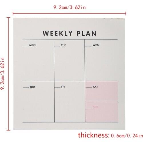Planner Memo Pad Check List Weekly Monthly Plan Note Paper Scheduler 60 Sheet