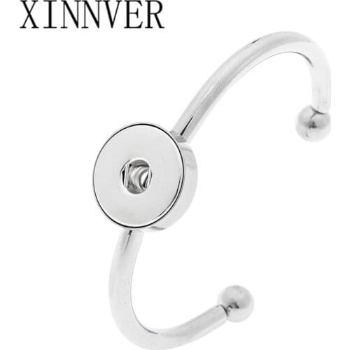 Stainless Steel Bracelet Bangle Snap Bracelet Fit 12mm 18mm Snap Button Jewelry For Men Women Jewelry