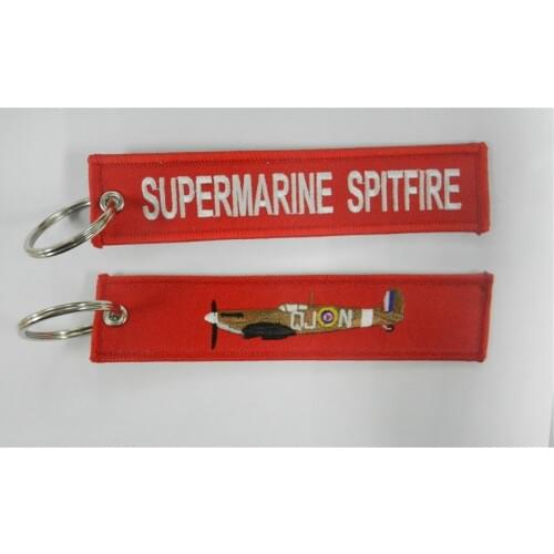 Supermarine Spitfire Fabric Key Chain Aviation Tags