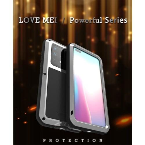 Love Mei Powerful Case For Huawei P40 Shock Dirt Proof Water Metal Armor Cover Phone Case For Huawei P40 Pro Cases