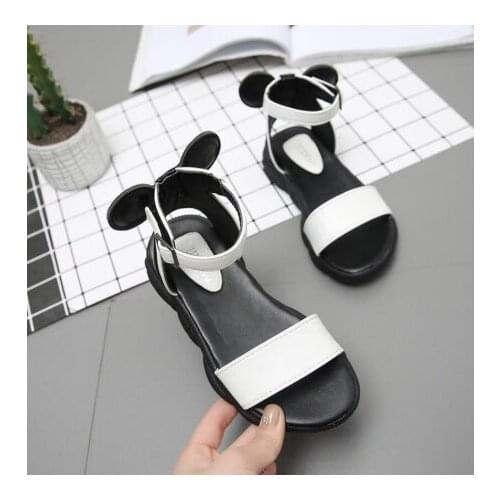 Kids Leather Shoes Girls Wedding Dress Shoes Children Princess Soft Leather Sandals For Girls Casual Dance Shoes Flat Sandals