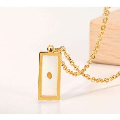 Mustard Seed Necklace Stainless Steel Geometric Pendant Necklace Allegorical Wishes Faith Religious Accesories Jewelry For Women