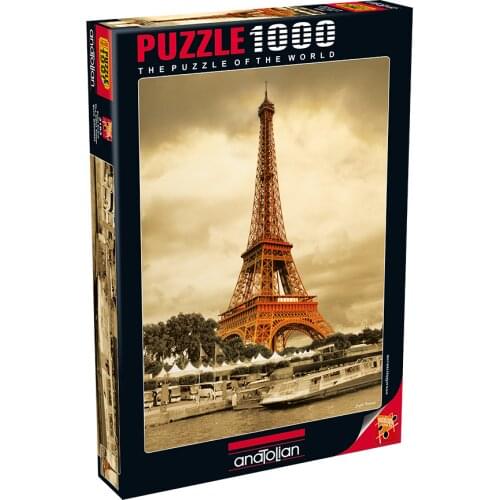 Eiffel Tower 1000 Piece Jigsaw Puzzle Paper Jigsaw Puzzle Educational Mind Intelligence Game Holiday Decoration Table Gift 66x48 Cm vertical
