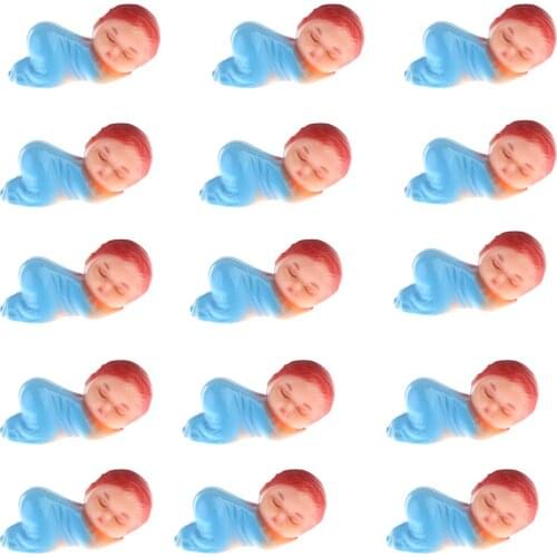 MagiDeal 24pcs Mini Sleeping Baby Figures Doll Boy Girl Baby Shower Favor Party Bag Filler Table Home Decorations -Plastic