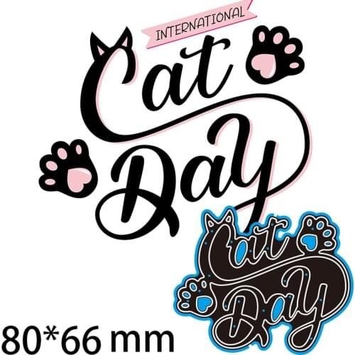 80*66 mm Cat Footprint Cutting Metal Dies New Stencils DIY Scrap booking Paper Cards Craft Making Craft Decoration