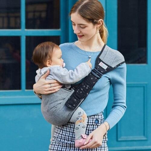 Multifunctional Portable Baby Single Shoulder Strap Infant Baby Carrier Breathable Ergonomic Adjustable Cotton Shoulder Carrier