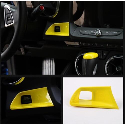 ABS Fashion Yellow Start Stop Engine Frame For Chevrolet Camaro 2017 2018 AAA037B