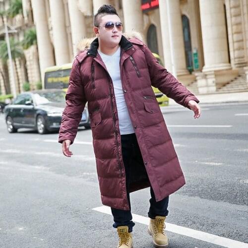 Wnter Jacket Men Hooded Down Jackets 5XL 8XL Plus Size Big Fur Collar Fat White Duck Down Parkas Hommes Veste LXR594