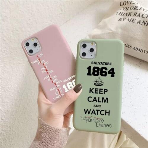 The Vampire Diaries Stefan Damon Salvatore pink TPU Soft Phone Case For iPhone 11Pro 12pro Max 6 7 8 plus SE2020 XR XS Max