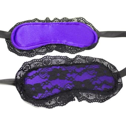 BDSM Set Lace Eye Cover Handcuff Flirting Game Sexy Bondage Gear Sex Toy for Woman Padded Shade Blindfold Strap-on Cuff Toy