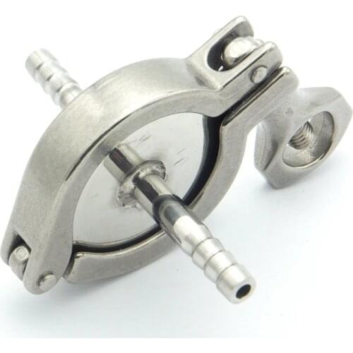 304 Stainless Steel Sanitary Pipe Fitting Set 10mm Hose Barb Ferrule + 1/2" Tri Clamp + Silicon Gasket For Home Brew