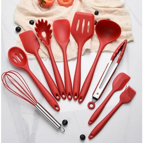 Silicone Kitchen Utensils Set Non-stick Kitchenware Cooking Tools Spoon Spatula Ladle Egg Beaters Tools Gadget Accessories